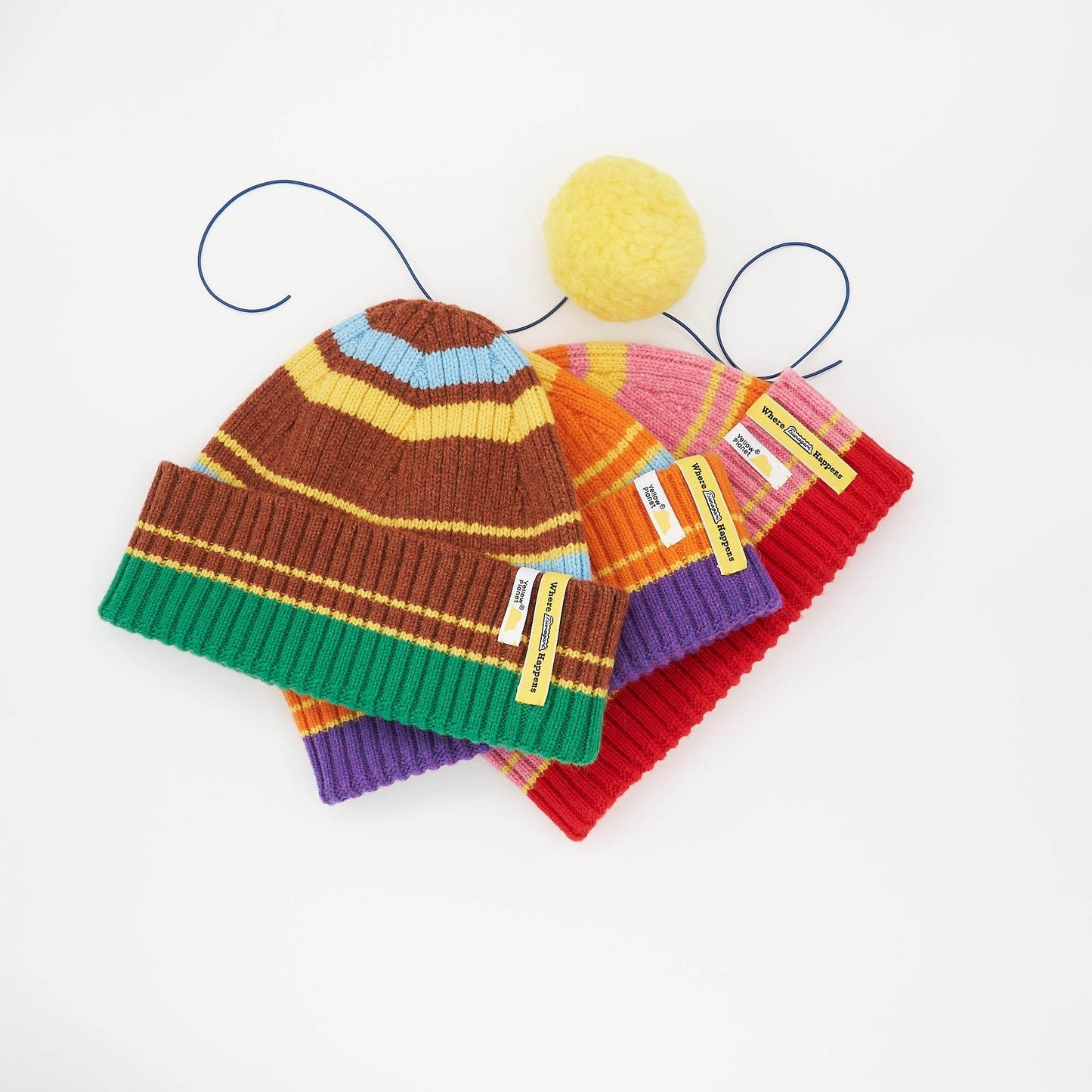 Color Heal Series Merino Wool Beanie for Humans – Playful Pom-Pom