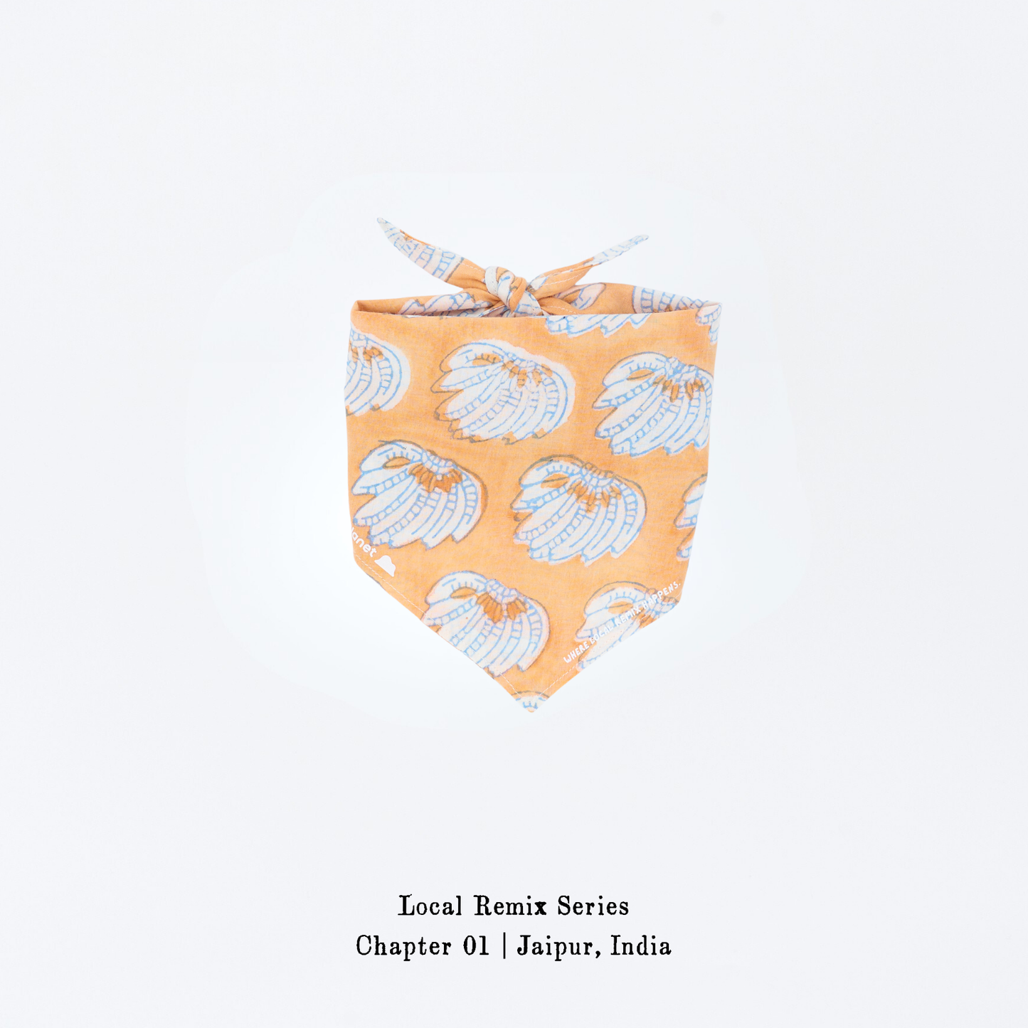 Yellow Planet® Local Remix Triangle Bandana – Unique Cotton Print | Limited Color Edition Bananas of Jaipur
