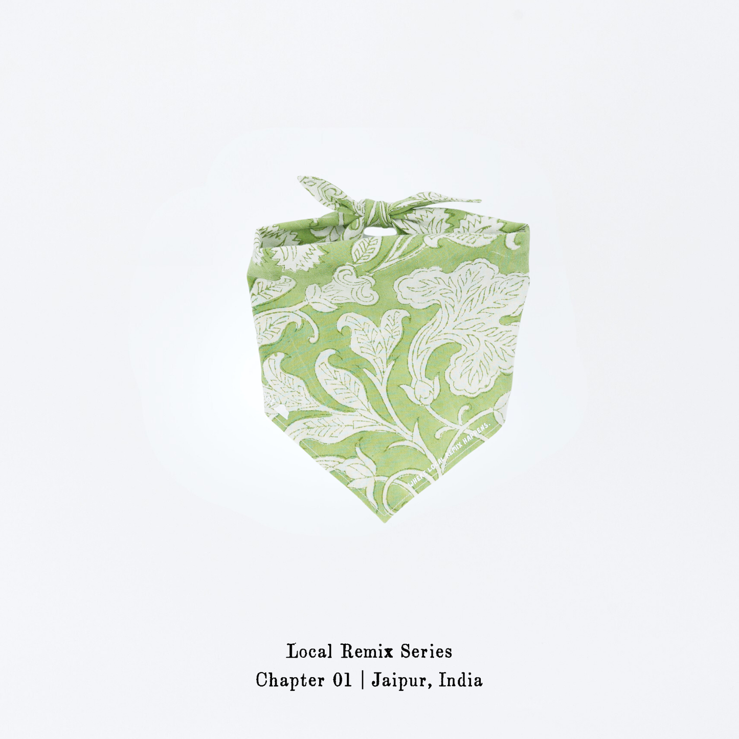 Yellow Planet® Local Remix Triangle Bandana – Unique Cotton Print | Limited Color Edition Grace of Leaves