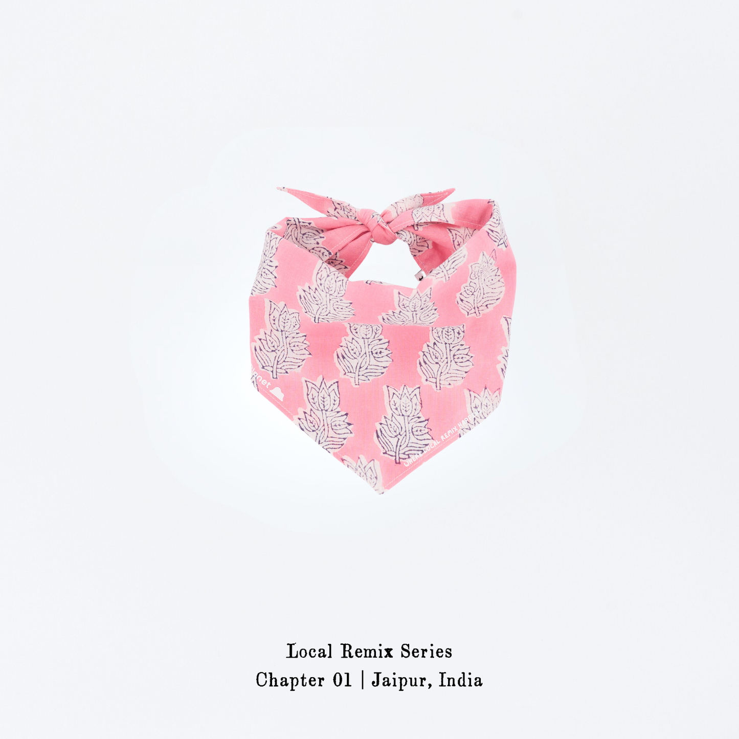 Yellow Planet® Local Remix Triangle Bandana – Hand Block Printed Cotton for Pets & Owners | Limited Edition Sway in Pink Hues