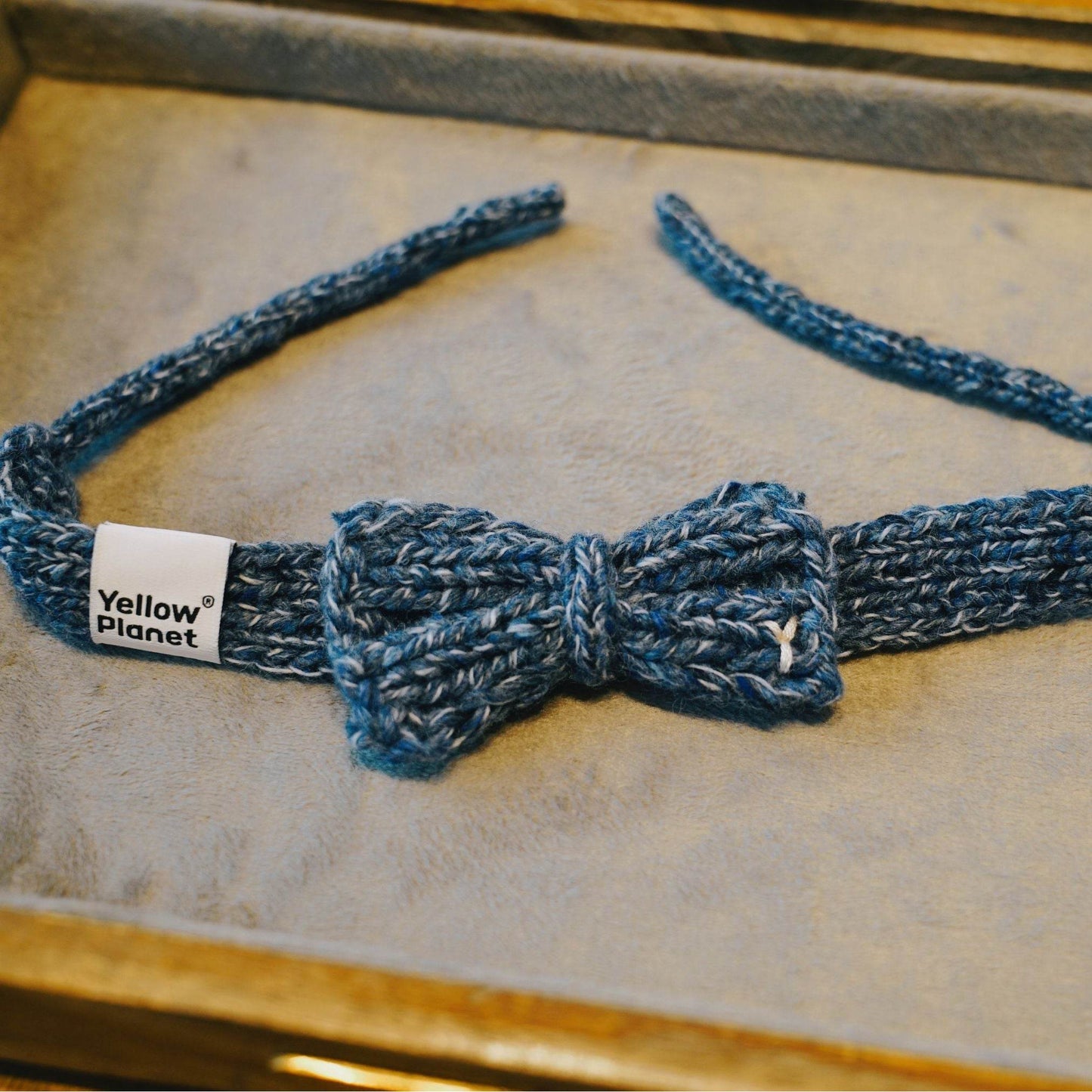 Funky Gentle Dog Series | Hand-Knitted Bow Tie in Alpaca & Wool Blend