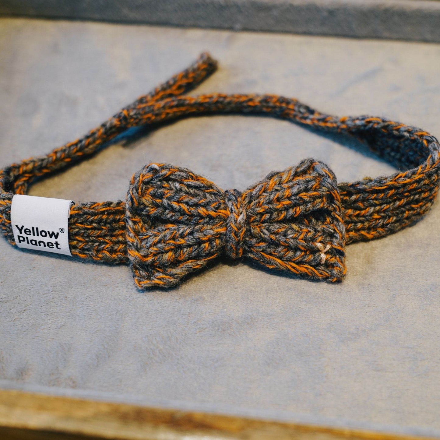 Funky Gentle Dog Series | Hand-Knitted Bow Tie in Alpaca & Wool Blend
