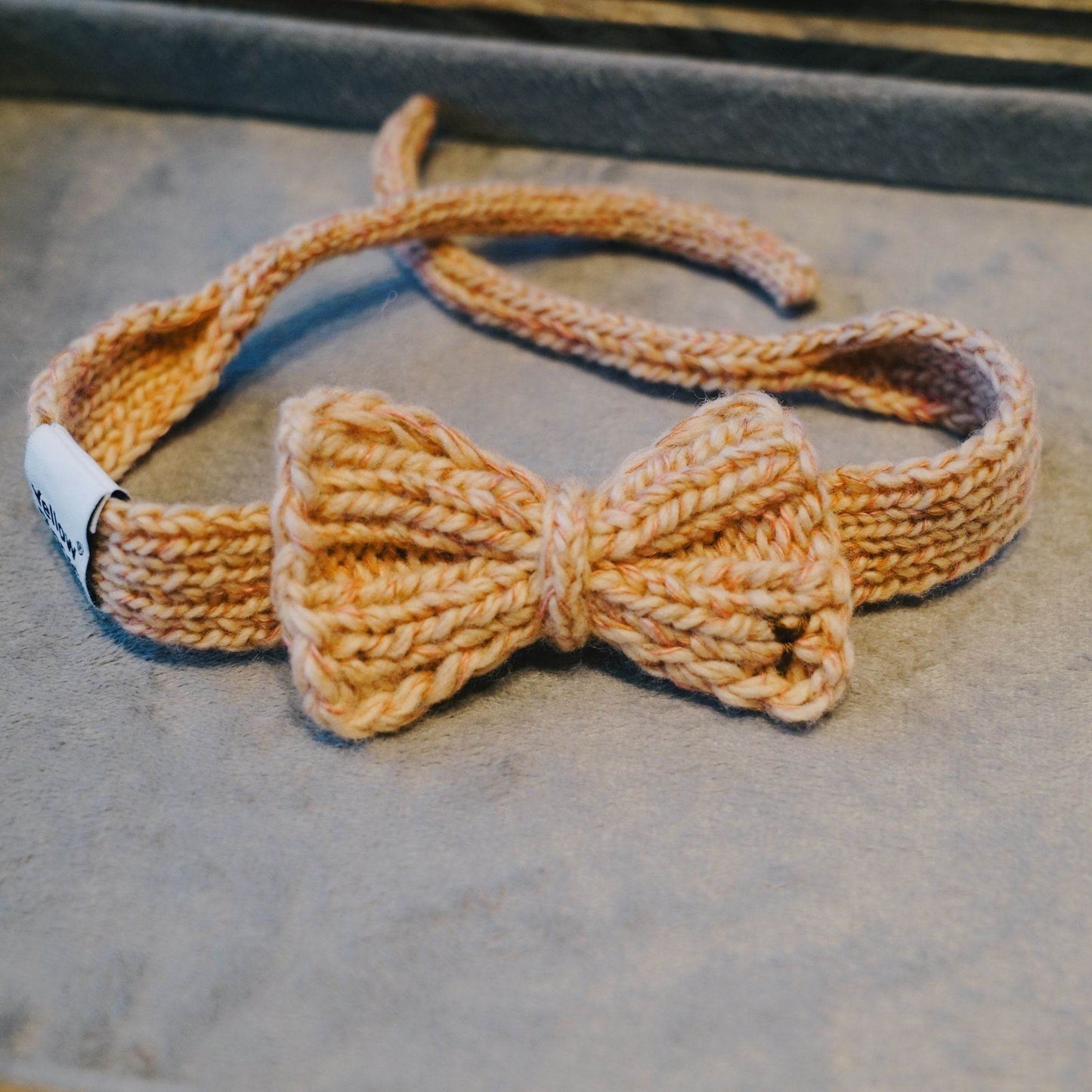 Funky Gentle Dog Series | Hand-Knitted Bow Tie in Alpaca & Wool Blend