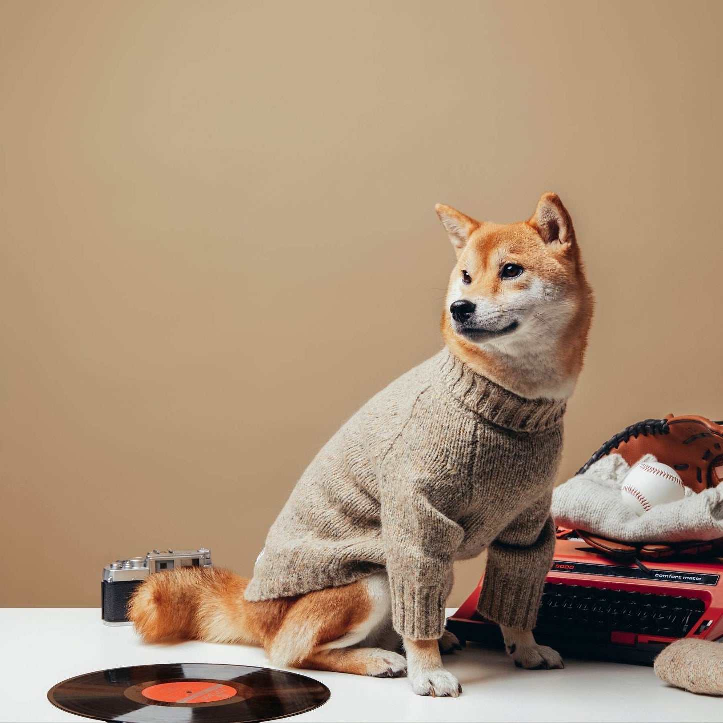 Gentle Dog Series Alpaca-Wool Tweed Pet Sweater