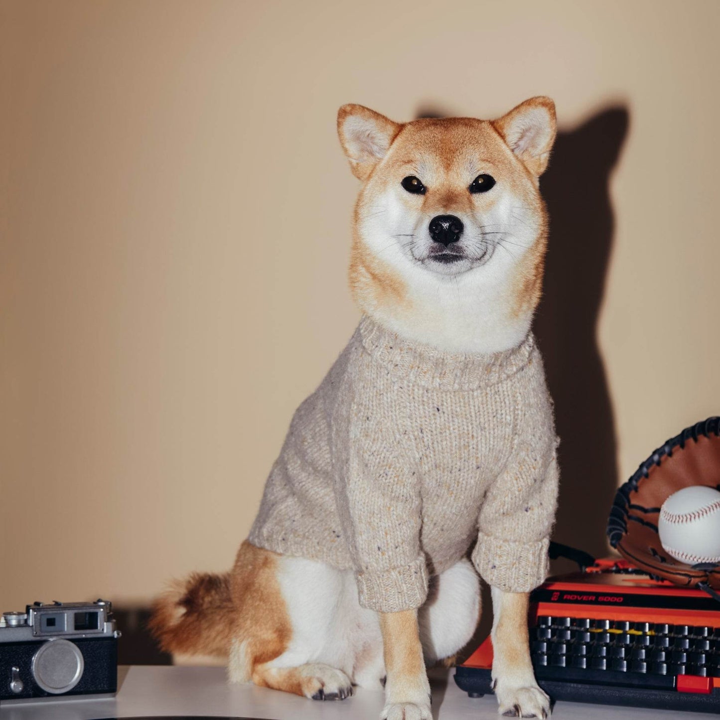 Gentle Dog Series Alpaca-Wool Tweed Pet Sweater