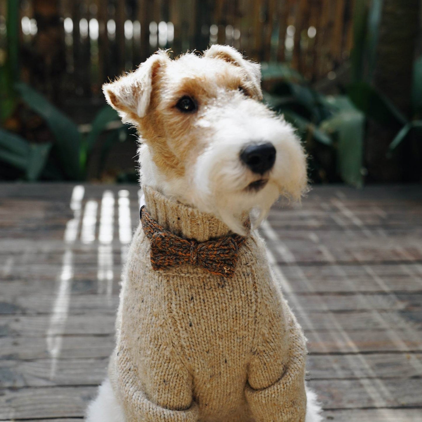 Funky Gentle Dog Series | Hand-Knitted Bow Tie in Alpaca & Wool Blend