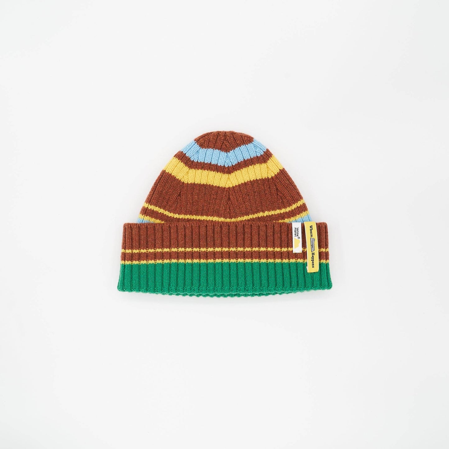Color Heal Series Merino Wool Beanie for Humans – white background-chestnut