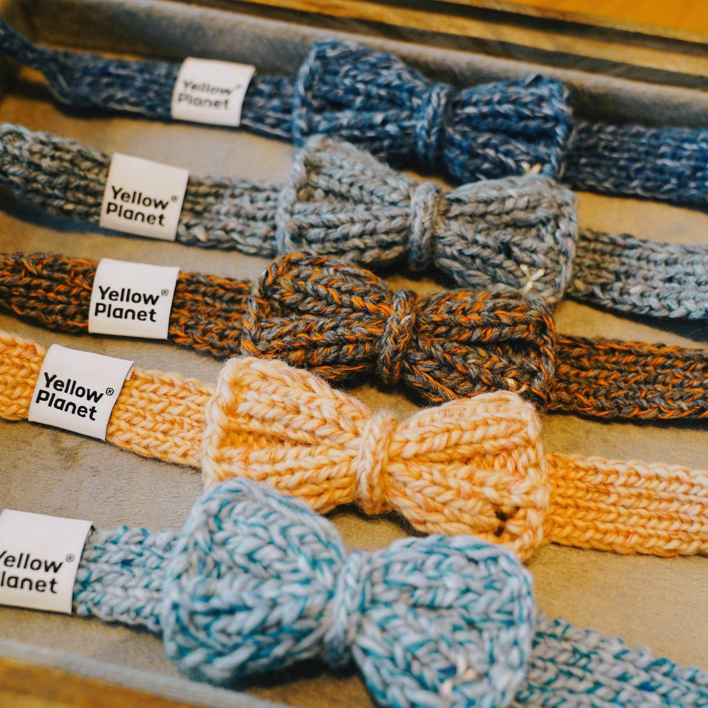 Funky Gentle Dog Series | Hand-Knitted Bow Tie in Alpaca & Wool Blend