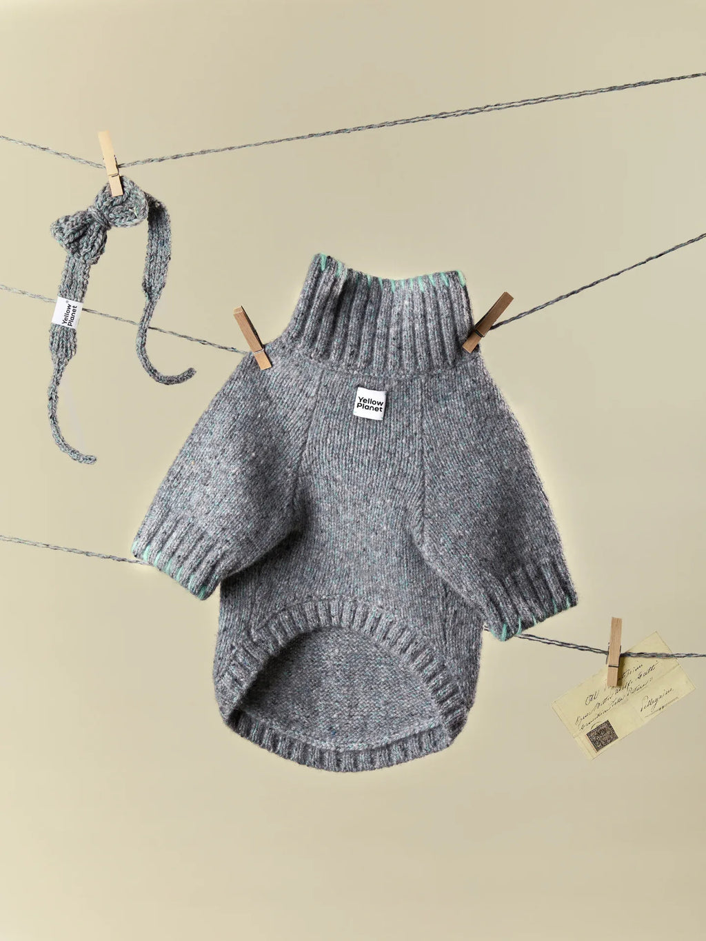 Funky Gentle Dog Series Alpaca-Wool Blend Pet Sweater - Yellow Planet