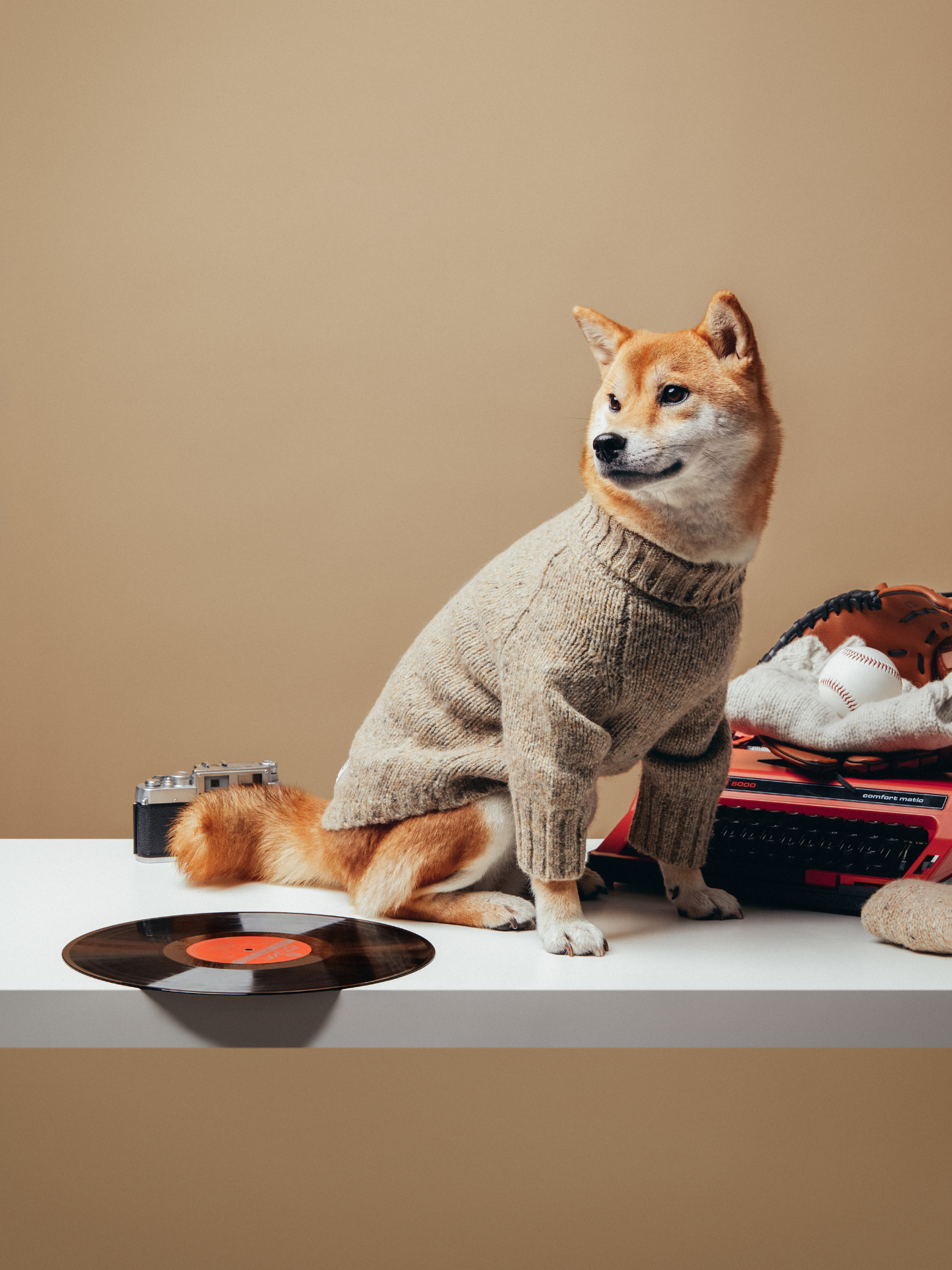 Gentle Dog Series Alpaca-Wool Tweed Pet Sweater