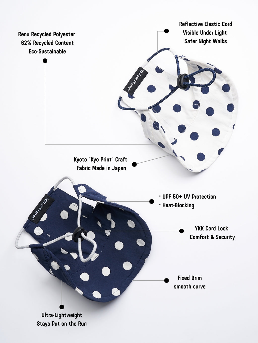 Oasis Polka Dot UV Protection（Fixed Brim）