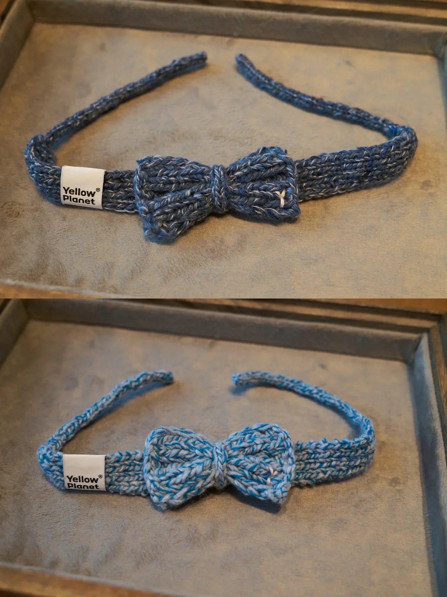 Funky Gentle Dog Series | Hand-Knitted Bow Tie in Alpaca & Wool Blend - Yellow Planet