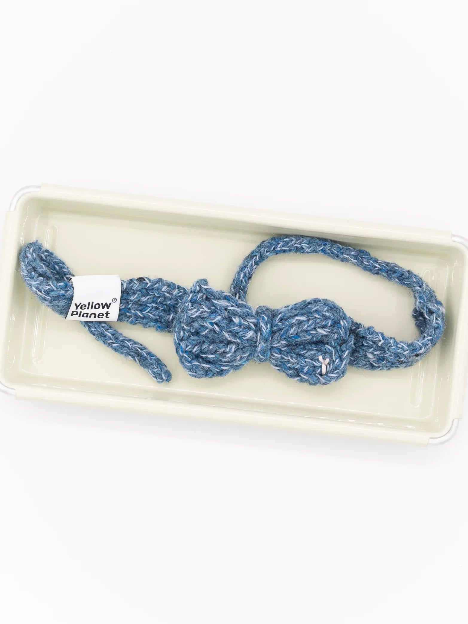 Funky Gentle Dog Series | Hand-Knitted Bow Tie in Alpaca & Wool Blend - Yellow Planet