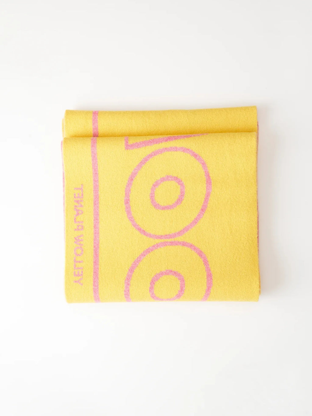 DOG-Sophy Series "WOOF" Theme Wool Reversible Two-Tone Scarf for Human - Yellow Planet