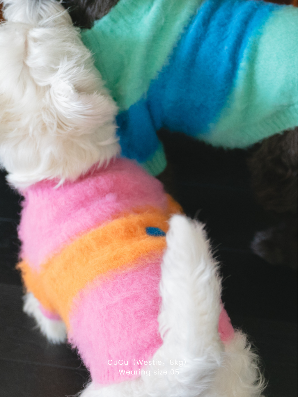 Fuwa Fuwa Series - Artistic Color Block Brushed Sweater[Pet Edition]