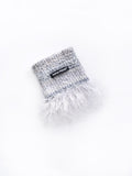 Hand-Knitted "Duality" Wool & Sea Anemone Yarn Fringe Snood