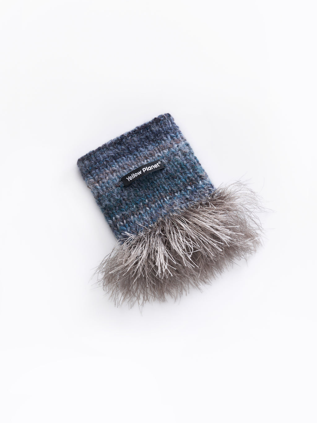 Hand-Knitted "Duality" Wool & Sea Anemone Yarn Fringe Snood