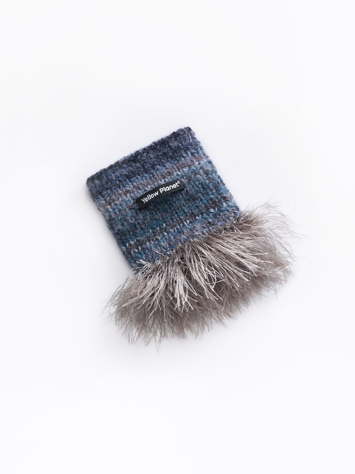 Hand-Knitted "Duality" Wool & Sea Anemone Yarn Fringe Snood