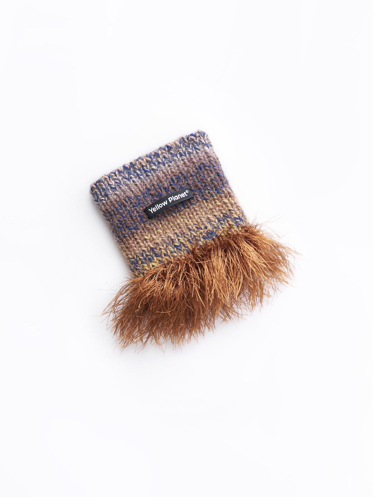 Hand-Knitted "Duality" Wool & Sea Anemone Yarn Fringe Snood