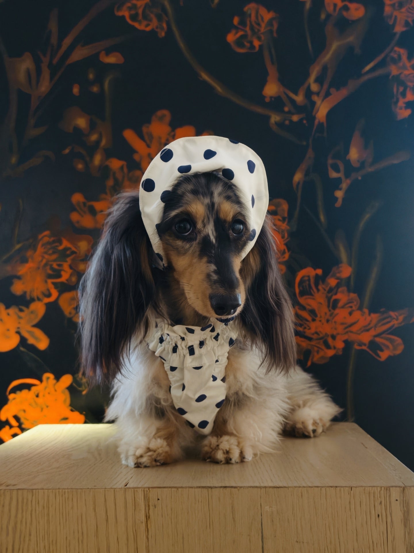 Oasis Polka Dot UV Protection Cap（Adjustable Brim）