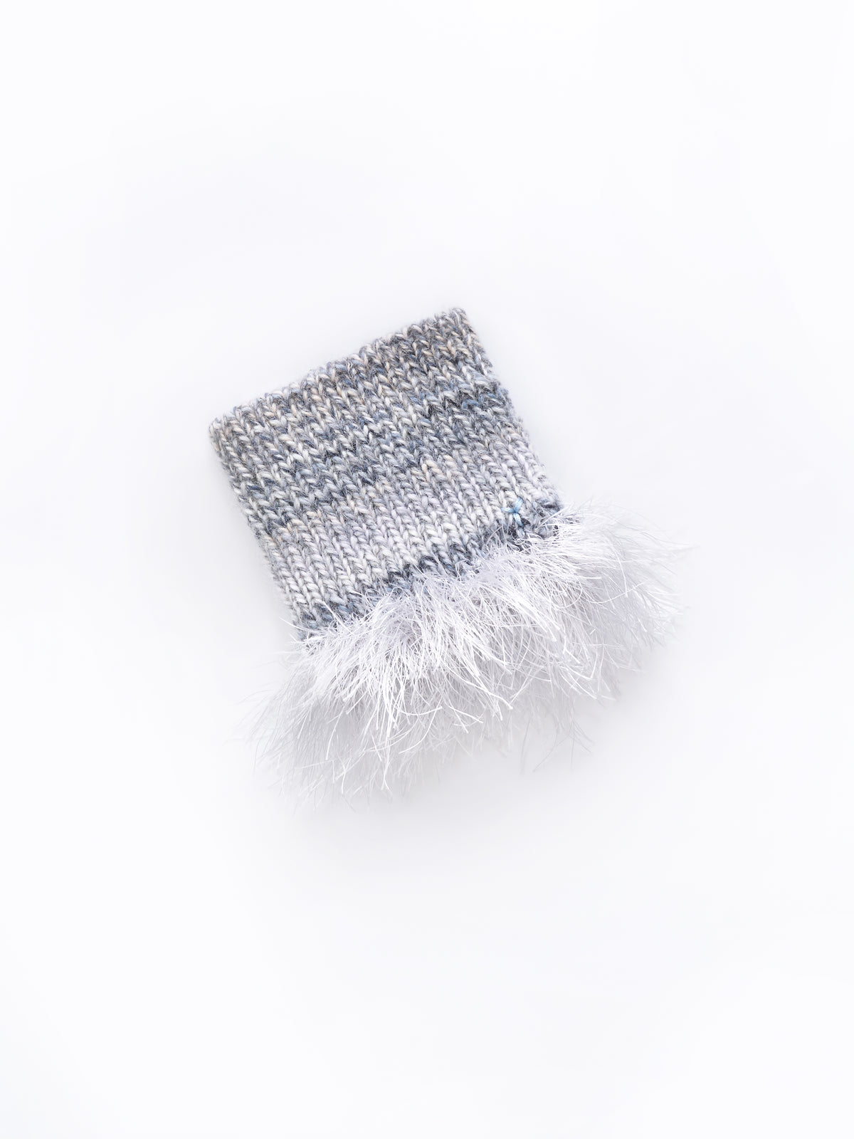 Hand-Knitted "Duality" Wool & Sea Anemone Yarn Fringe Snood