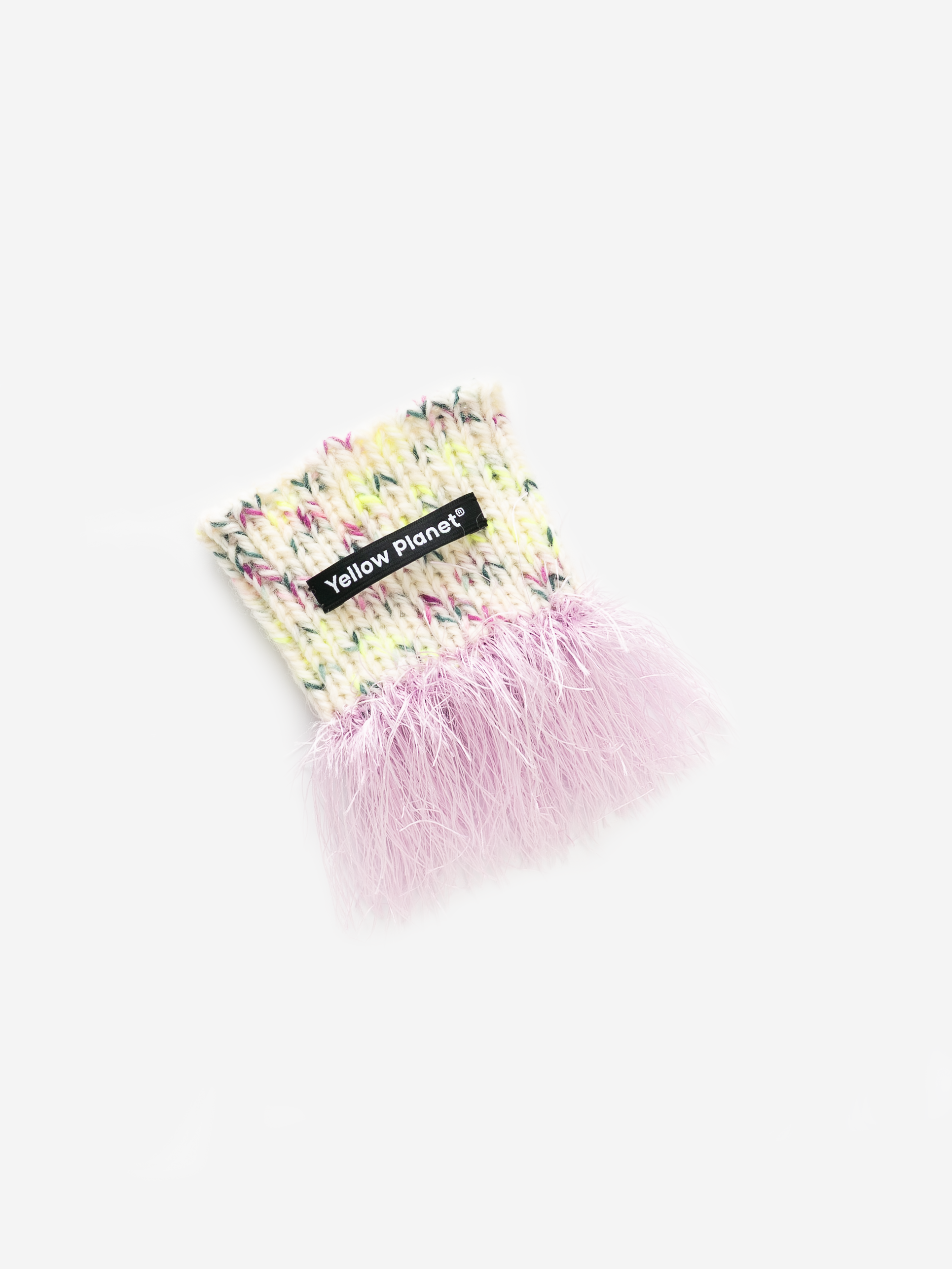 Hand-Knitted Fashion "Duality" Wool & Sea Anemone Yarn Fringe Snood