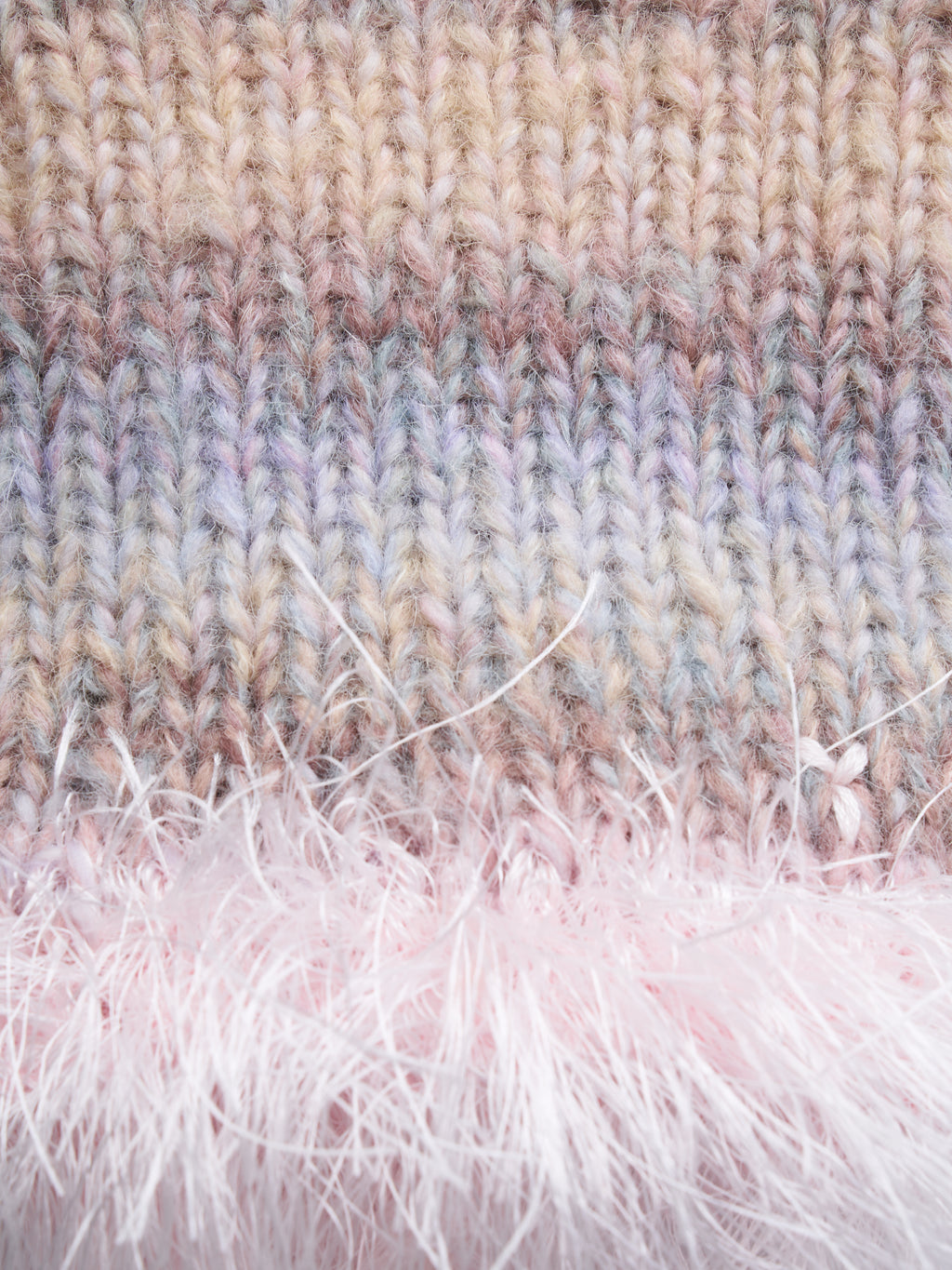 Hand-Knitted "Duality" Wool & Sea Anemone Yarn Fringe Snood