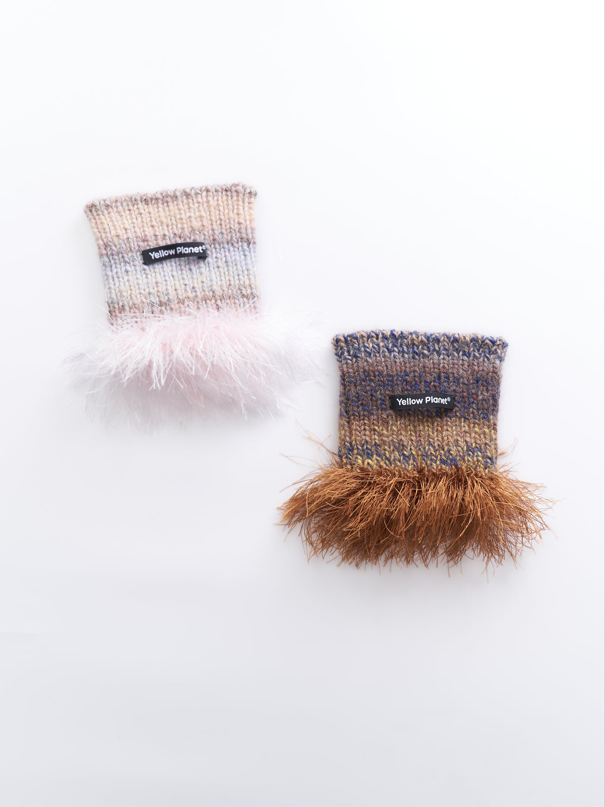 Hand-Knitted "Duality" Wool & Sea Anemone Yarn Fringe Snood