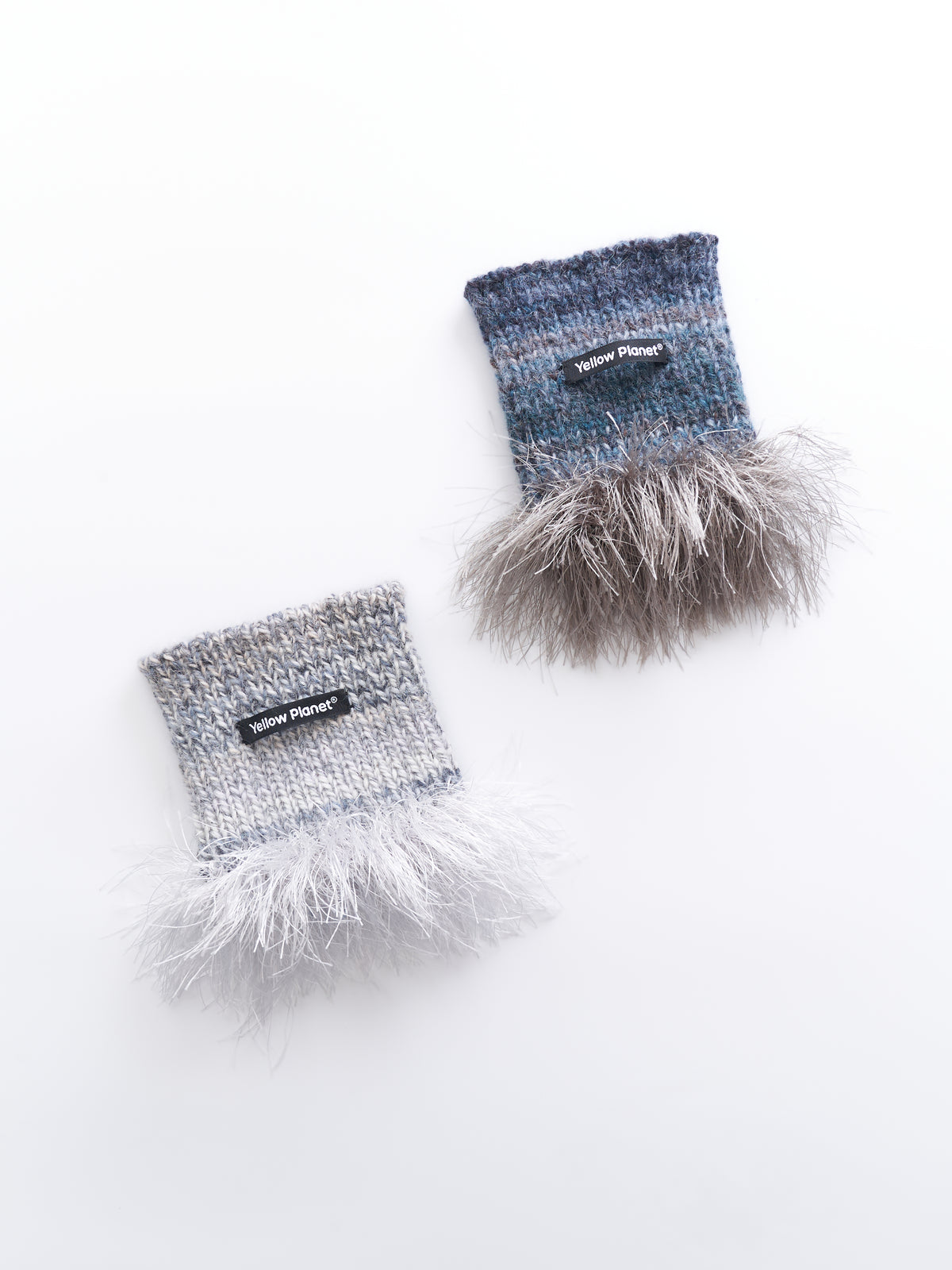 Hand-Knitted "Duality" Wool & Sea Anemone Yarn Fringe Snood