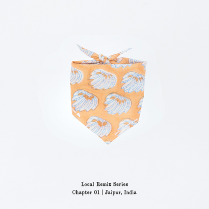 Yellow Planet® Local Remix Triangle Bandana – Unique Cotton Print | Limited Color Edition Bananas of Jaipur