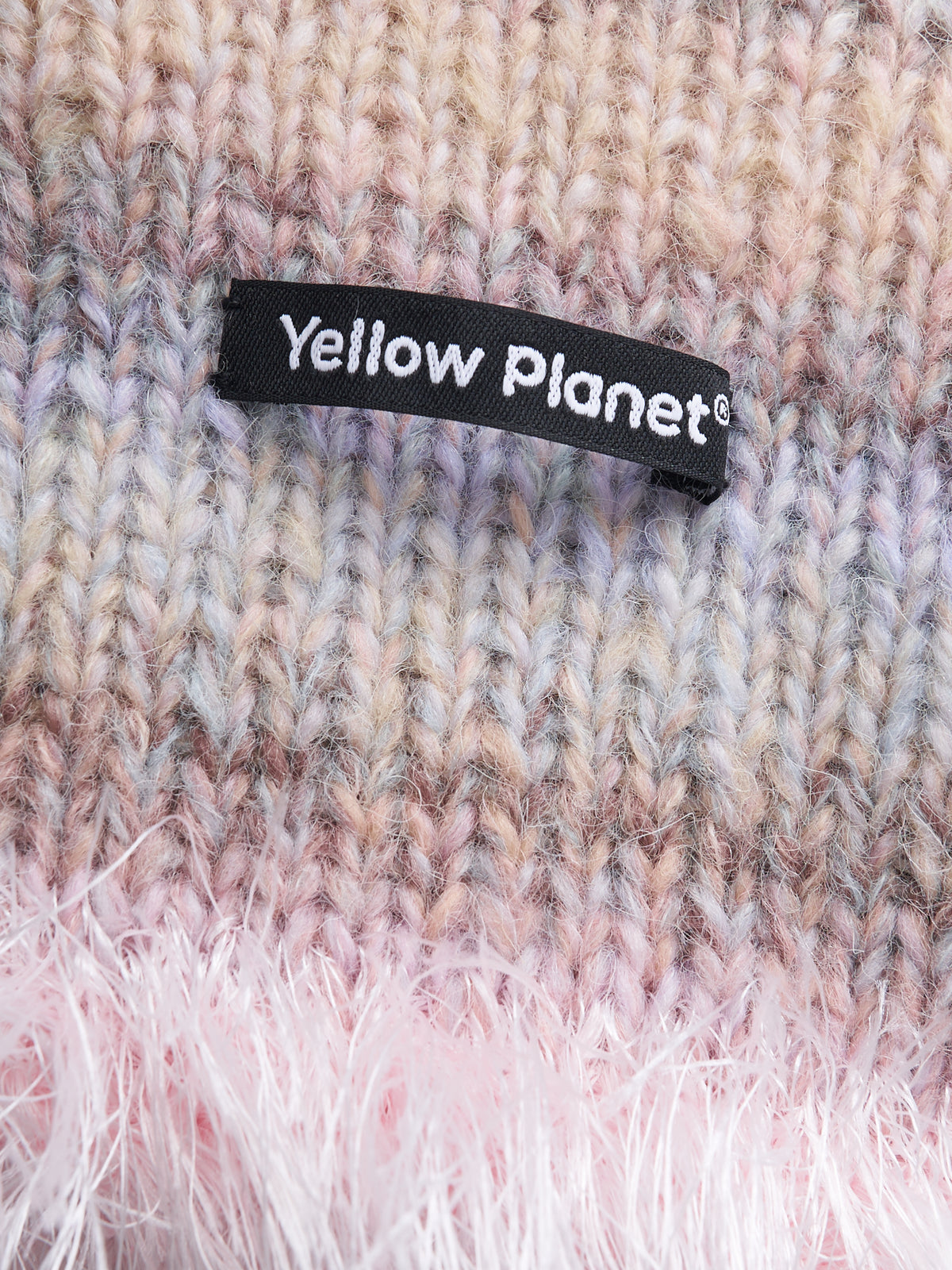 Hand-Knitted "Duality" Wool & Sea Anemone Yarn Fringe Snood
