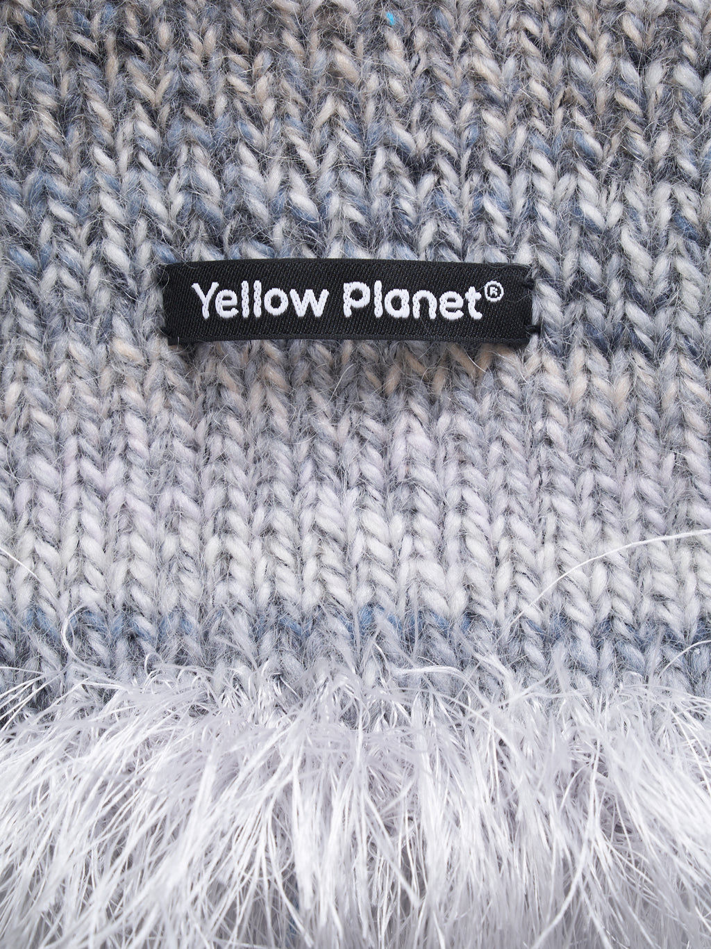 Hand-Knitted "Duality" Wool & Sea Anemone Yarn Fringe Snood