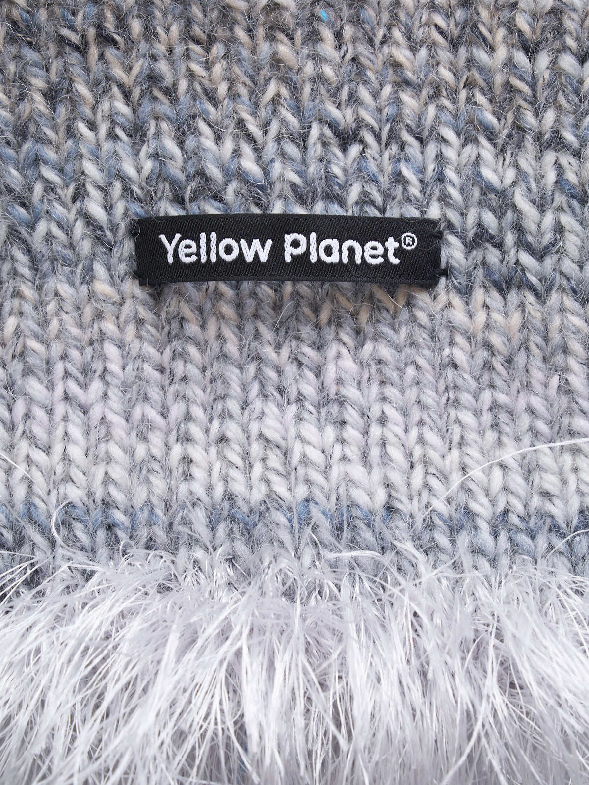Hand-Knitted "Duality" Wool & Sea Anemone Yarn Fringe Snood
