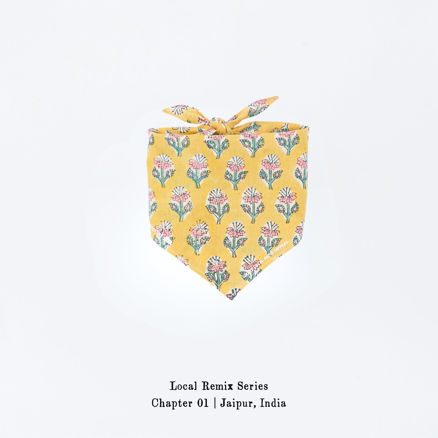 Yellow Planet® Local Remix Triangle Bandana – Unique Cotton Print | Limited Color Edition Dance of Turmeric