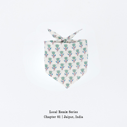 Yellow Planet® Local Remix Triangle Bandana – Unique Cotton Print | Limited Color Edition Twist Coconut