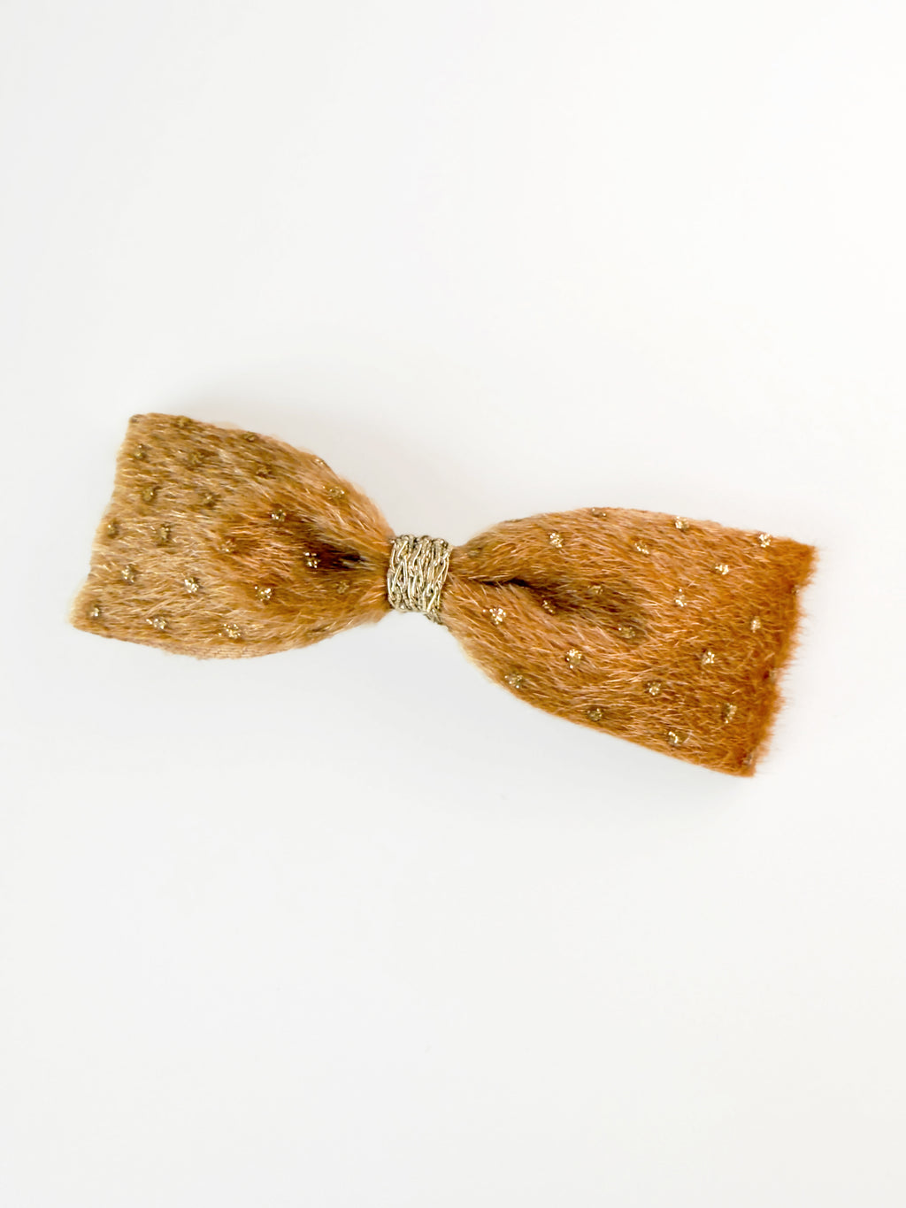 Angled view of the BALOVESYOU Stardust pet hair clip in Gold.