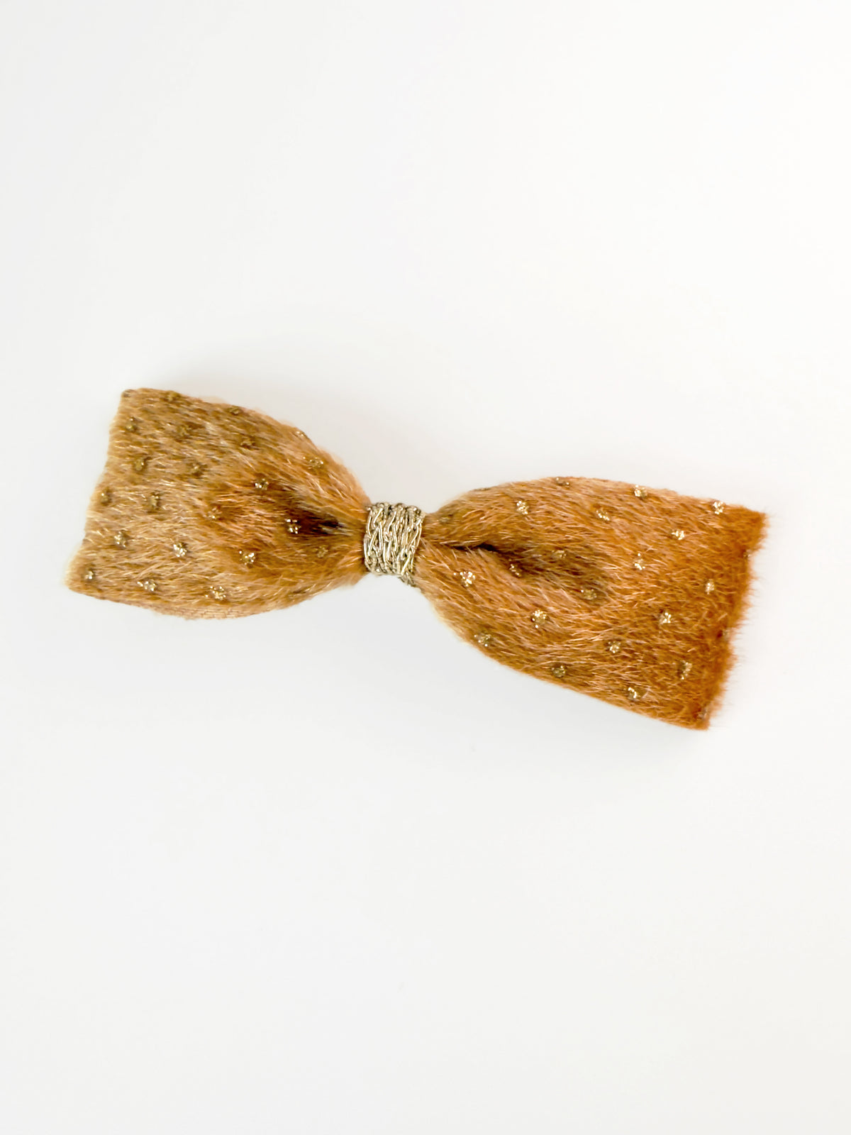 Angled view of the BALOVESYOU Stardust pet hair clip in Gold.