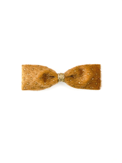 BALOVESYOU Stardust pet hair clip in Gold with delicate shimmering embellishments.