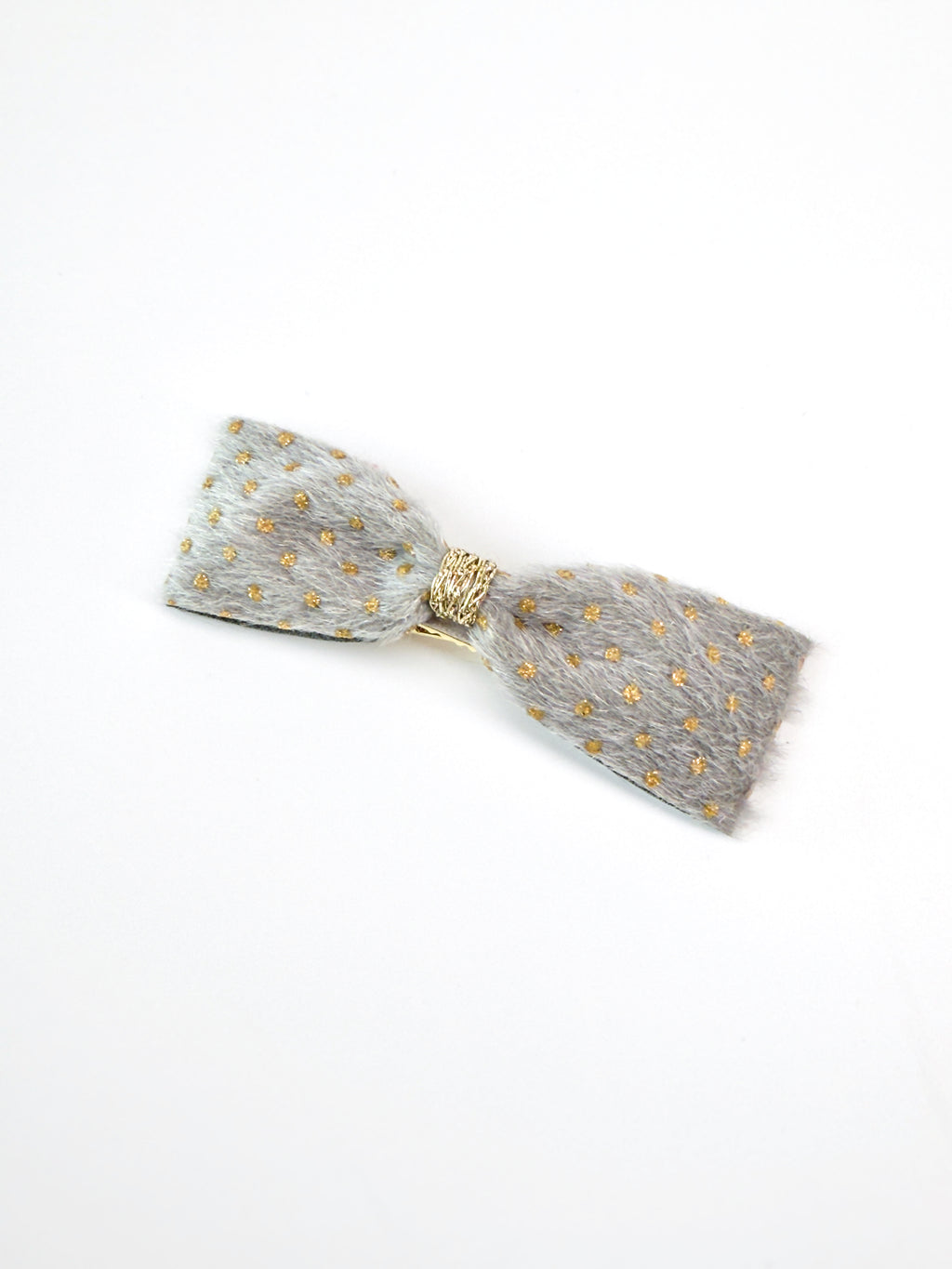 Angled view of the BALOVESYOU Stardust pet hair clip in Silver.