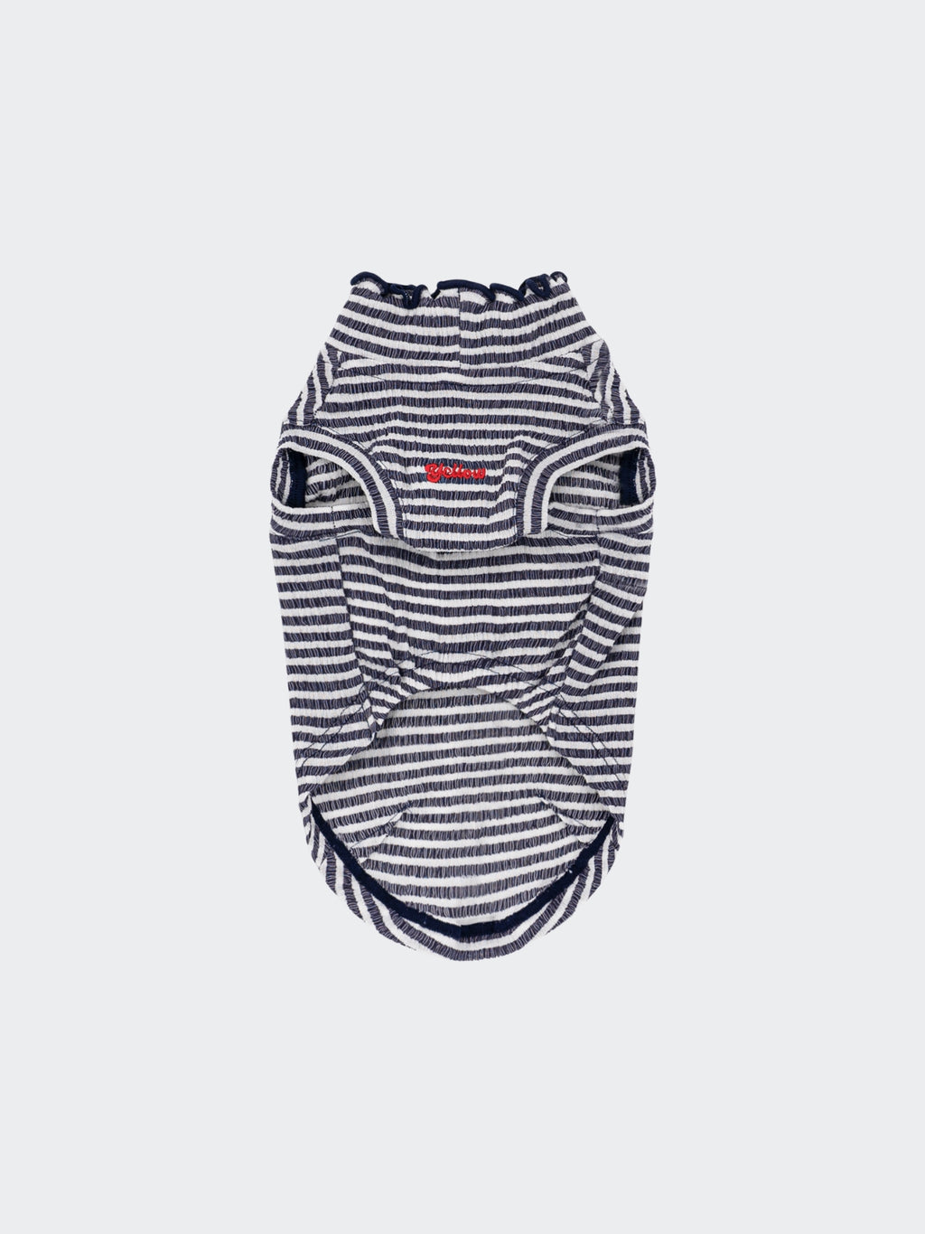 Colorful Daily AIRWave dog tank in Navy Blue with a soft striped pattern and lightweight wavy texture.