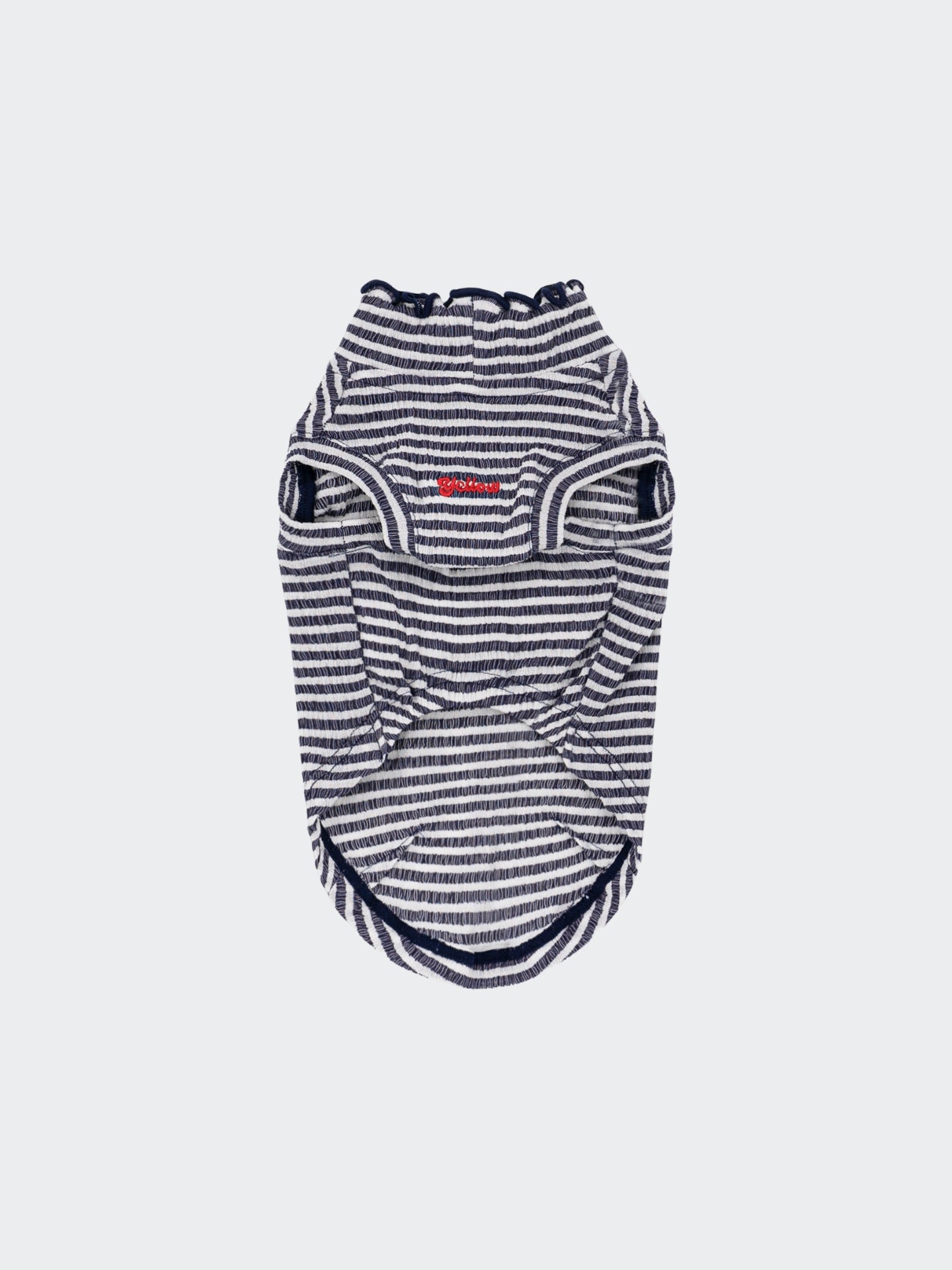 Colorful Daily AIRWave dog tank in Navy Blue with a soft striped pattern and lightweight wavy texture.