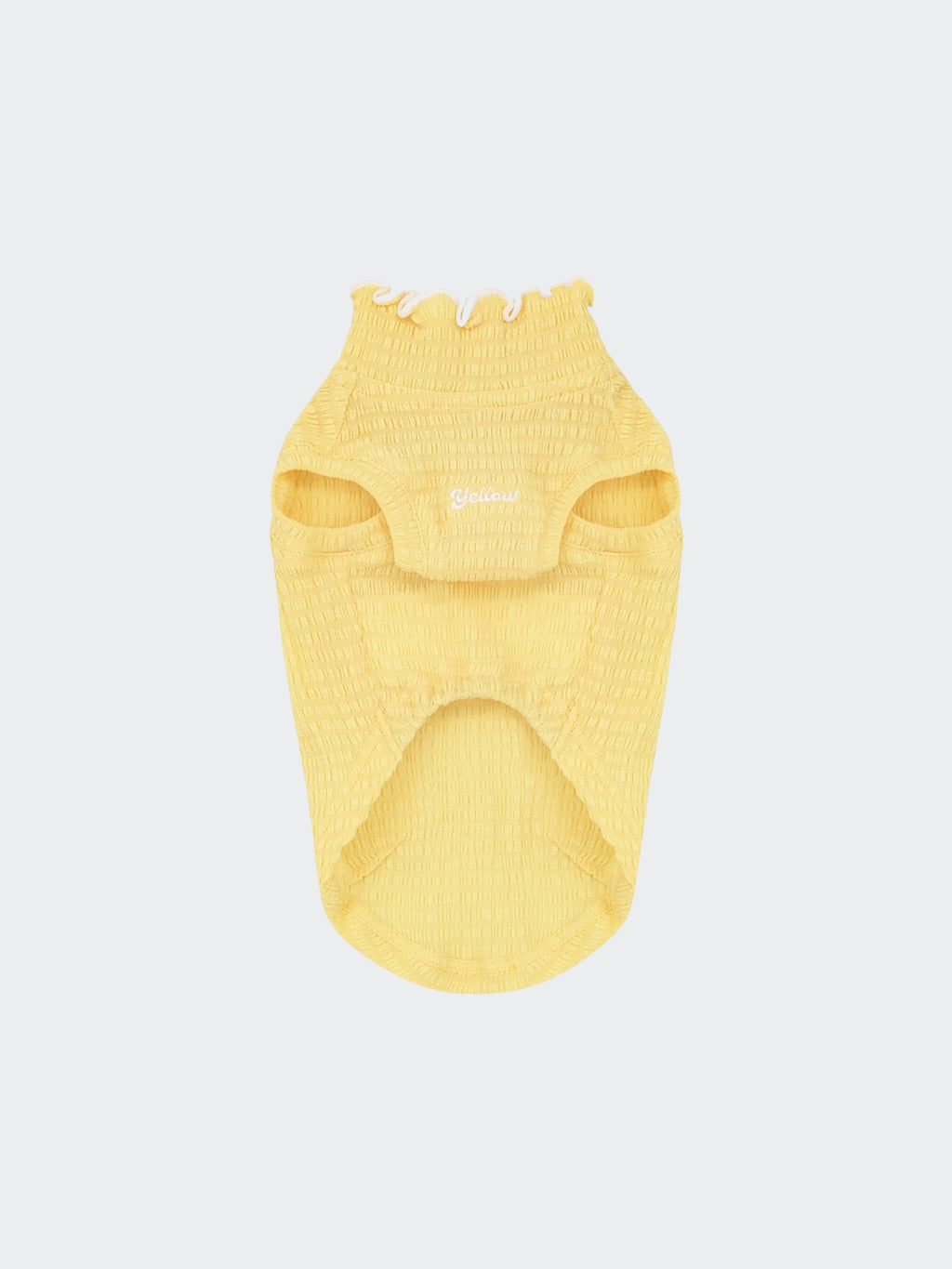 Colorful Daily AIRWave dog tank in Pale Yellow with a lightweight wavy textured fabric.