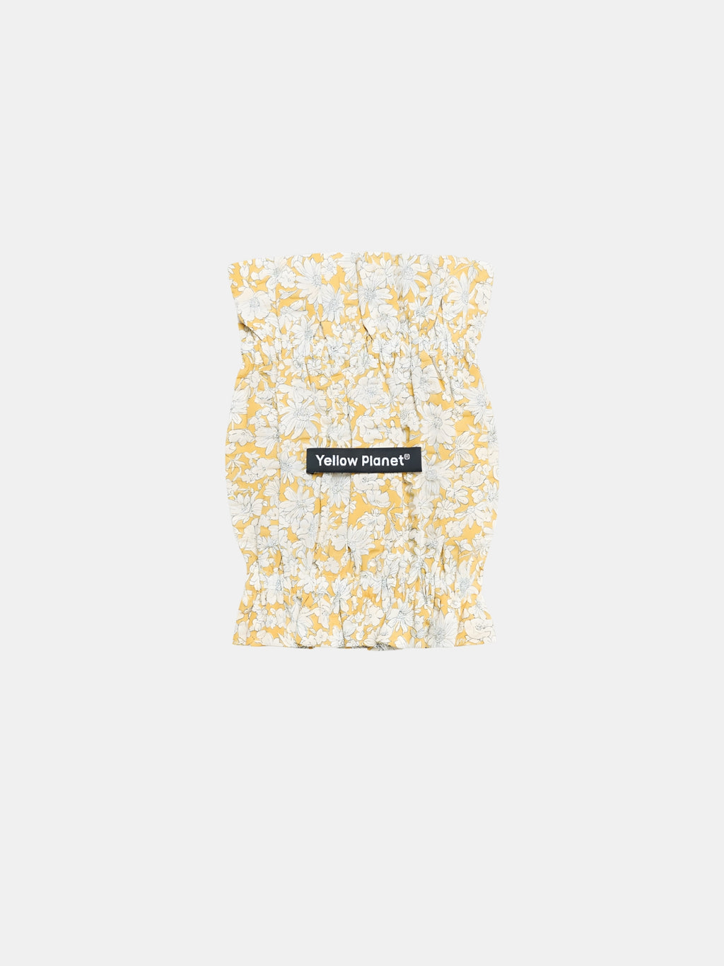 Colorful Daily Nature's Verse Gentle Wave dog ear snood in Daisy, crafted from lightweight crinkled cotton.