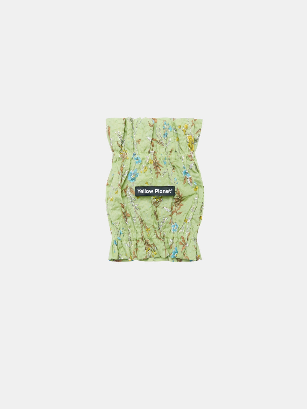 Colorful Daily Nature's Verse Gentle Wave dog ear snood in Forest Green, crafted from lightweight crinkled cotton.
