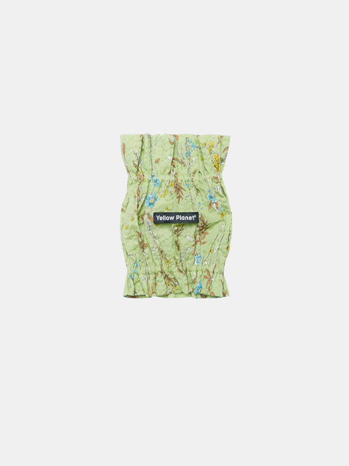 Colorful Daily Nature's Verse Gentle Wave dog ear snood in Forest Green, crafted from lightweight crinkled cotton.