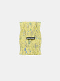 Colorful Daily Nature's Verse Gentle Wave dog ear snood in Forest Yellow, crafted from lightweight crinkled cotton.