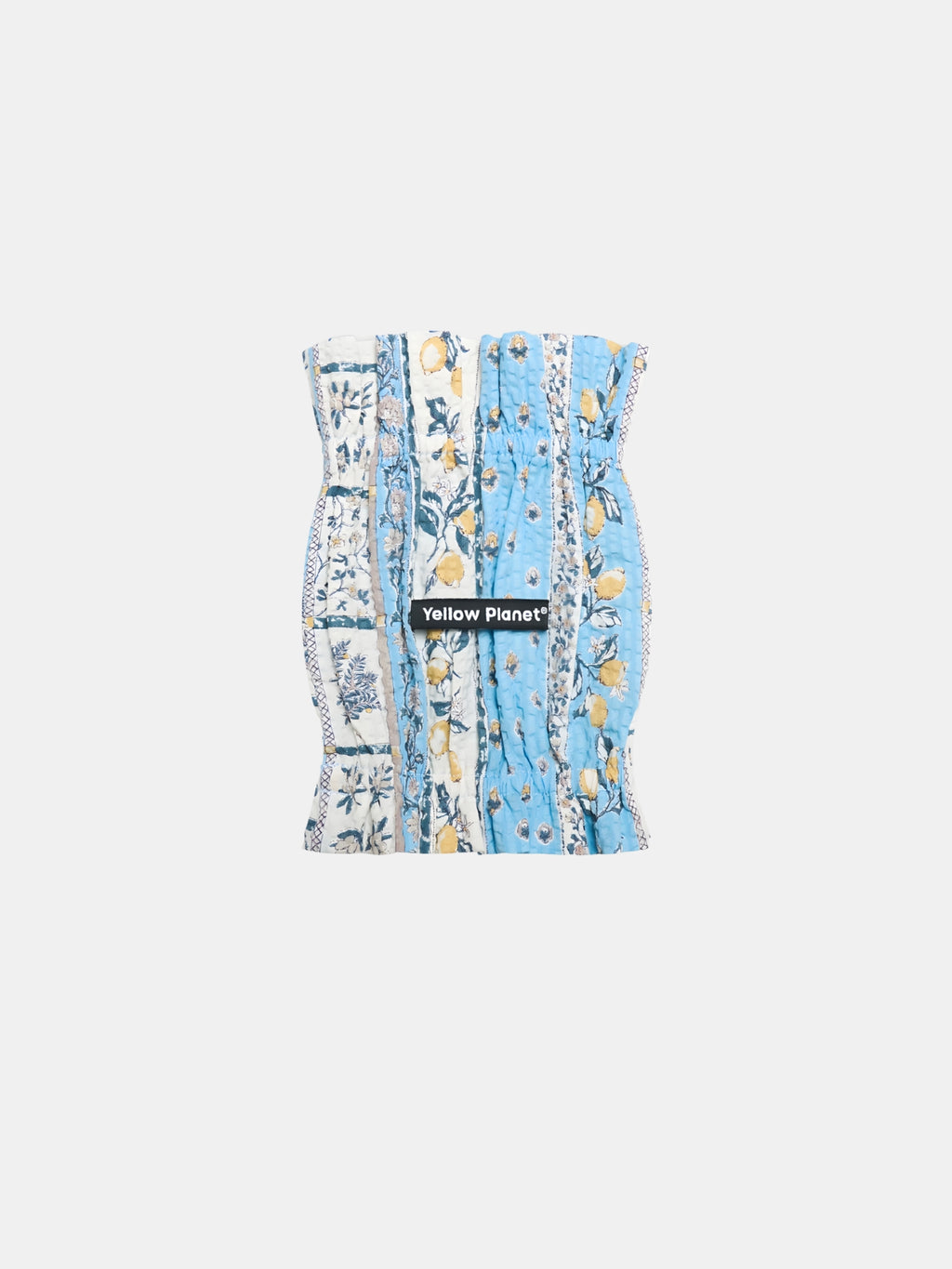 Colorful Daily Nature's Verse Gentle Wave dog ear snood in the Limoncello print