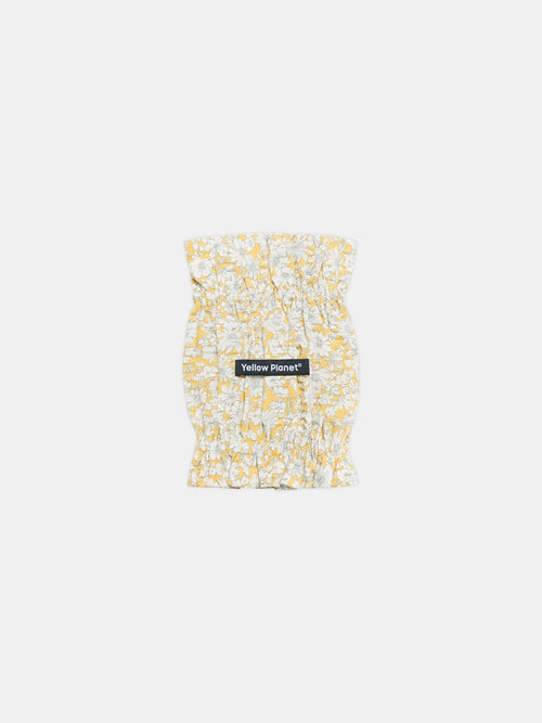 Colorful Daily Nature's Verse Gentle Wave Snood in Daisy, featuring a soft floral print and lightweight cotton fabric for long-eared dogs.