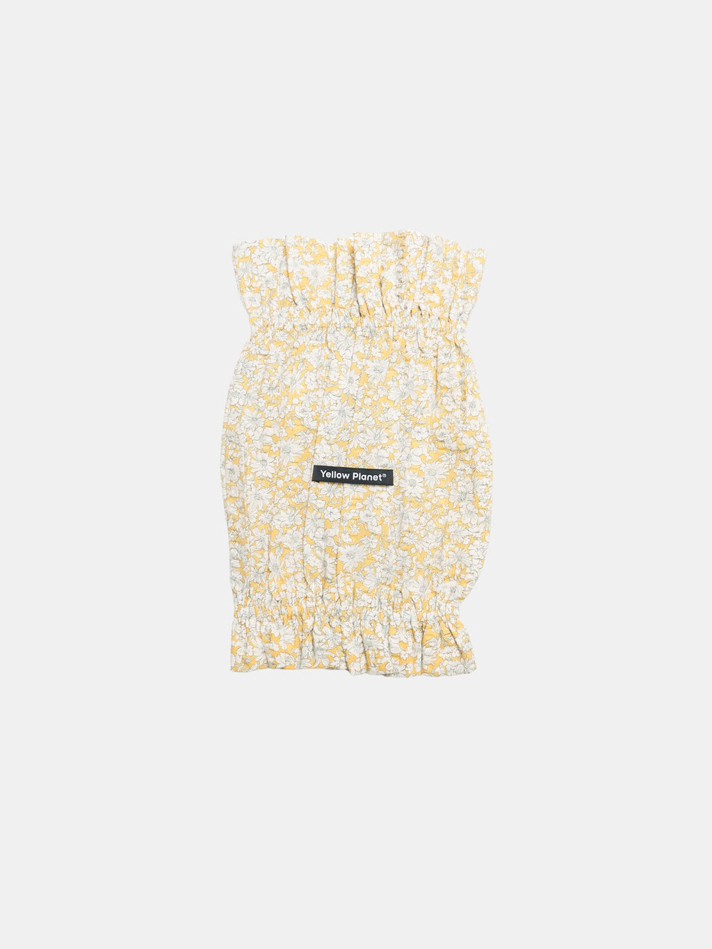 Product detail of the Colorful Daily Nature's Verse Gentle Wave Snood in Daisy, made from soft cotton crinkled printed fabric.
