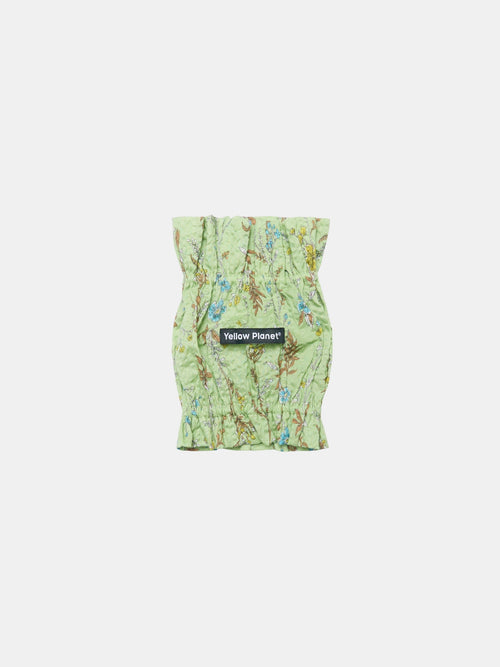 Colorful Daily Nature's Verse Gentle Wave Snood in Forest Green, featuring a vintage-inspired botanical print and lightweight cotton fabric for long-eared dogs.